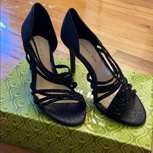 Gianni bini black glitter heels
